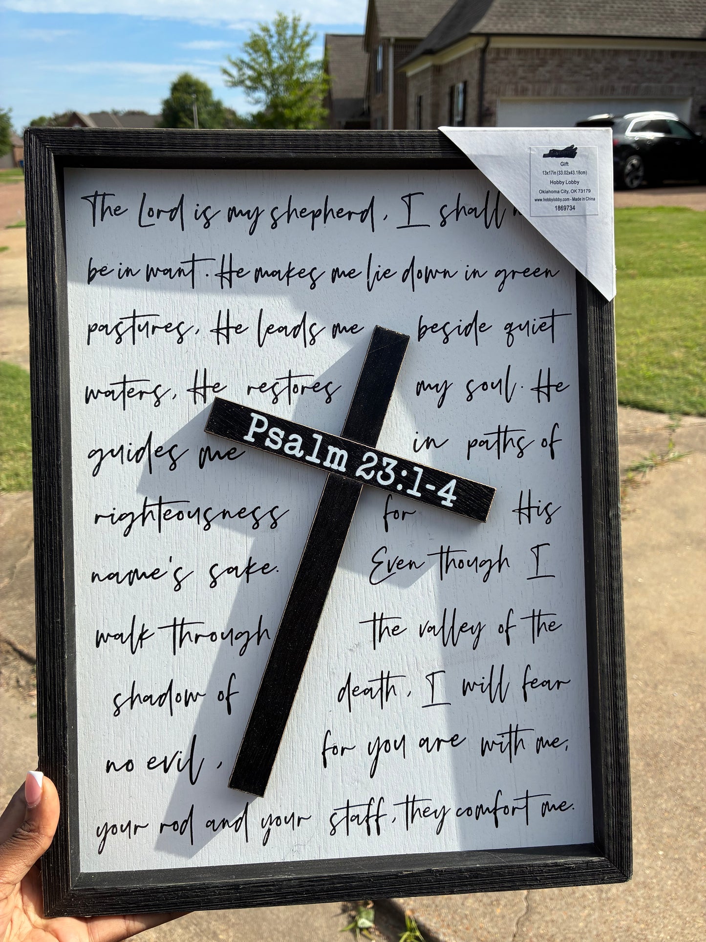NEW Psalm 23:1-4 Wall Decor
