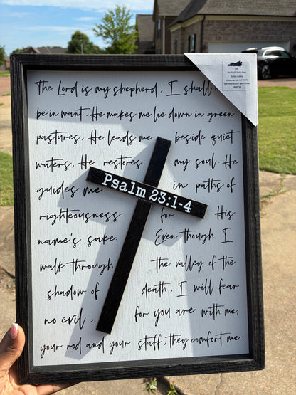 NEW Psalm 23:1-4 Wall Decor