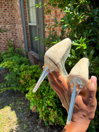 Fashion Nova Clear Heels Women sz 8