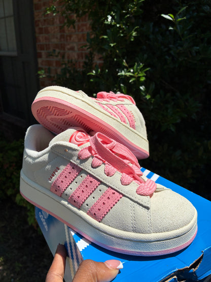 NEW Adidas Tan Pink Girls sz 2.5