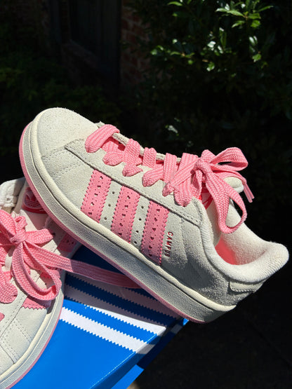 NEW Adidas Tan Pink Girls sz 2.5