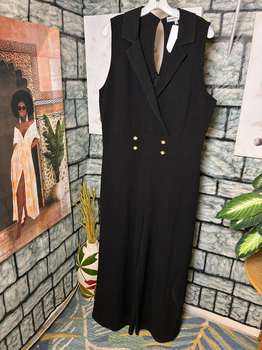 Almost Famous Black Jumpsuit Women sz 2XL