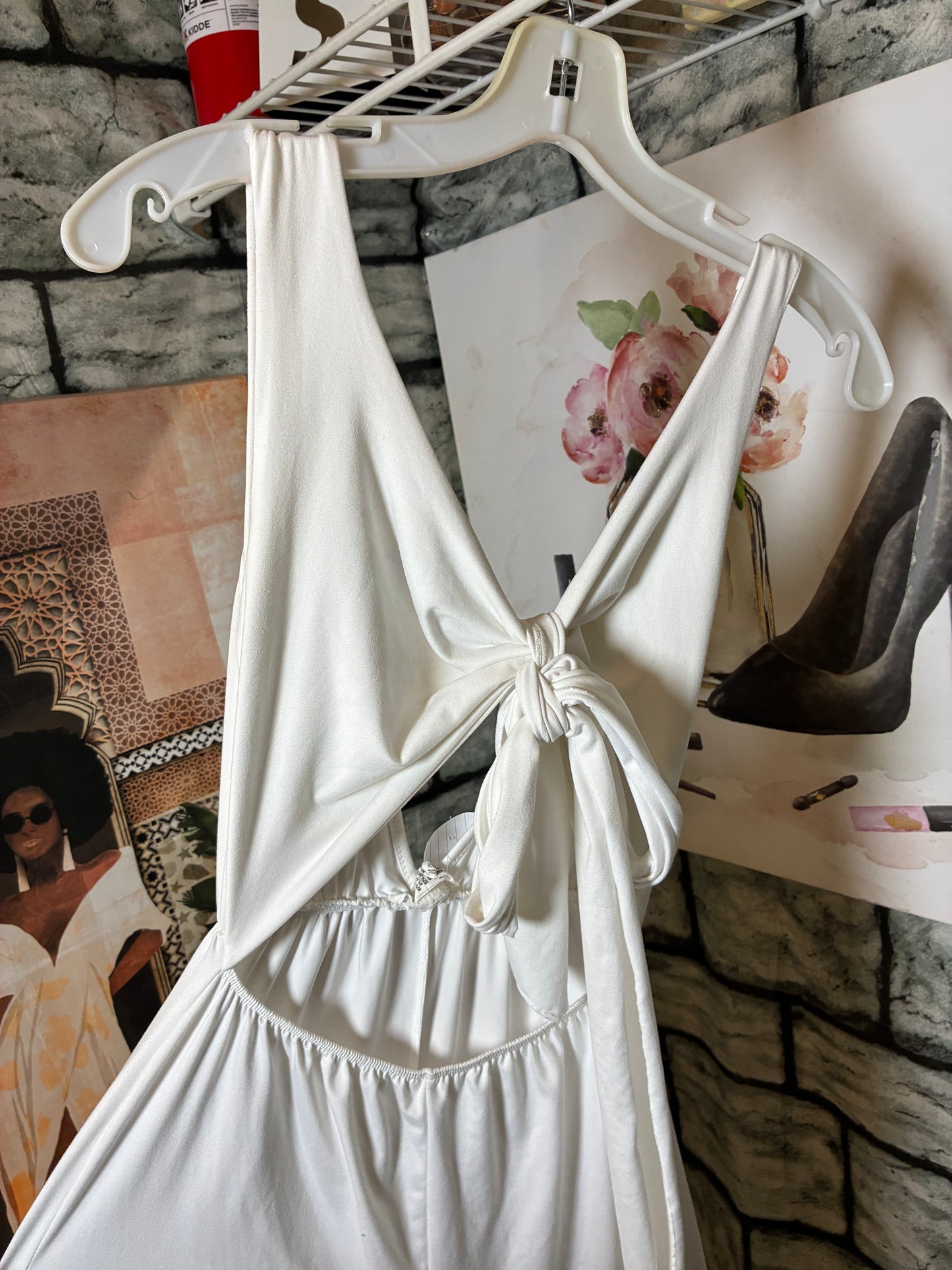 Capella White Jumpsuit Women sz Large