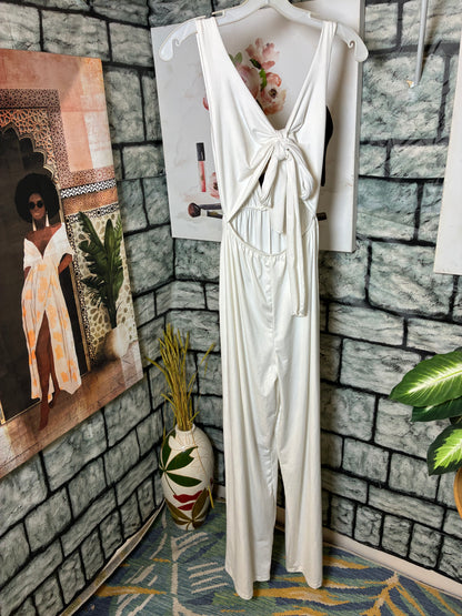 Capella White Jumpsuit Women sz Large