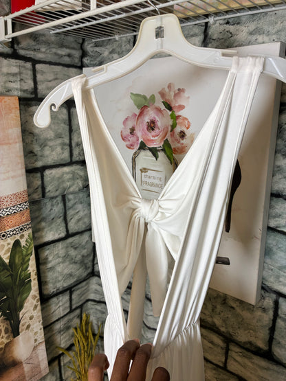 Capella White Jumpsuit Women sz Large