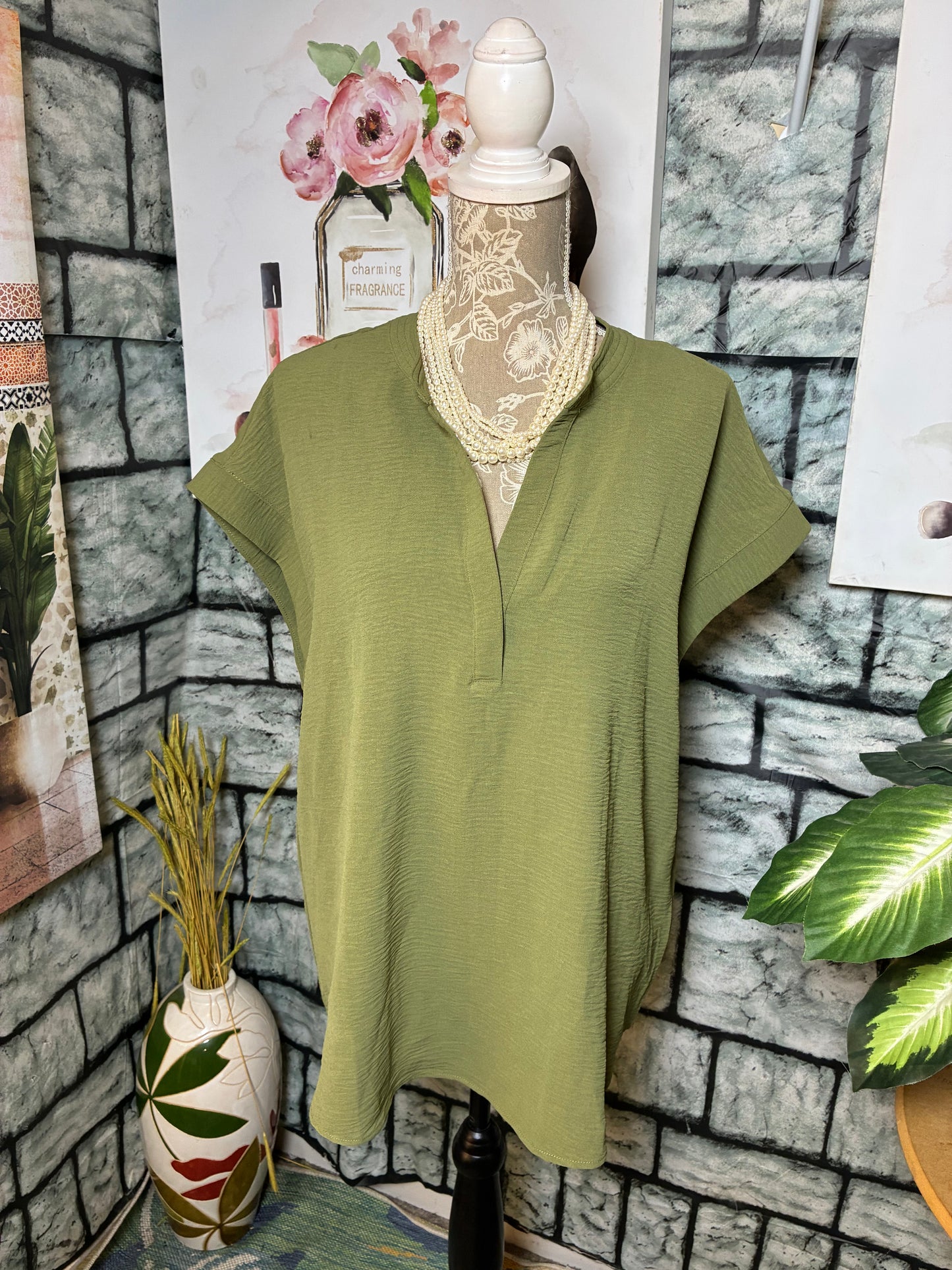 Cynthia Steffe Green Blouse Women sz XL