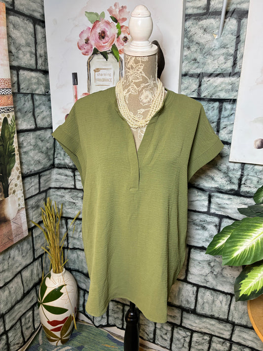 Cynthia Steffe Green Blouse Women sz XL