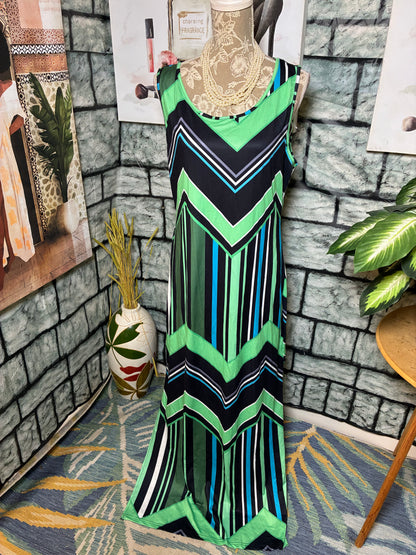 Black Green Blue Dress Women sz 1XL