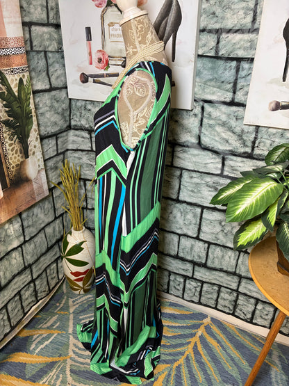 Black Green Blue Dress Women sz 1XL