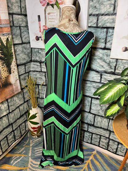 Black Green Blue Dress Women sz 1XL