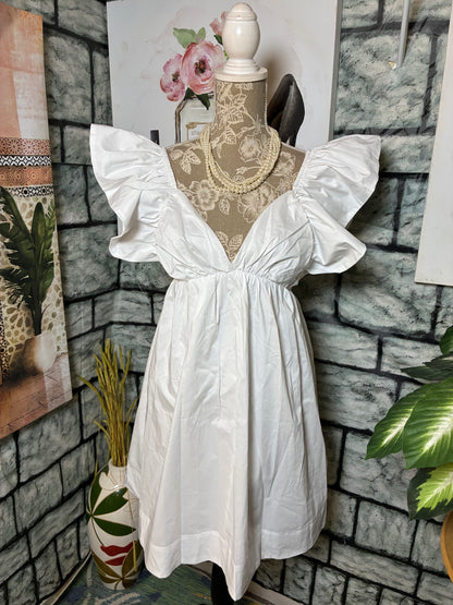 NEW Vestique White Dress Women sz Large