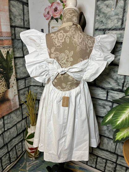 NEW Vestique White Dress Women sz Large