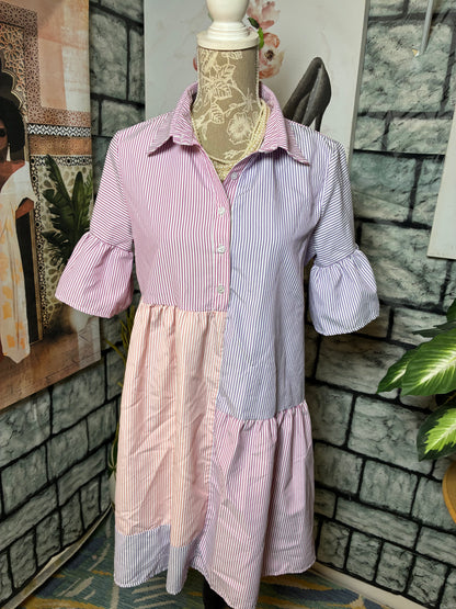 Shein Purple Pink Dress Women sz Medium