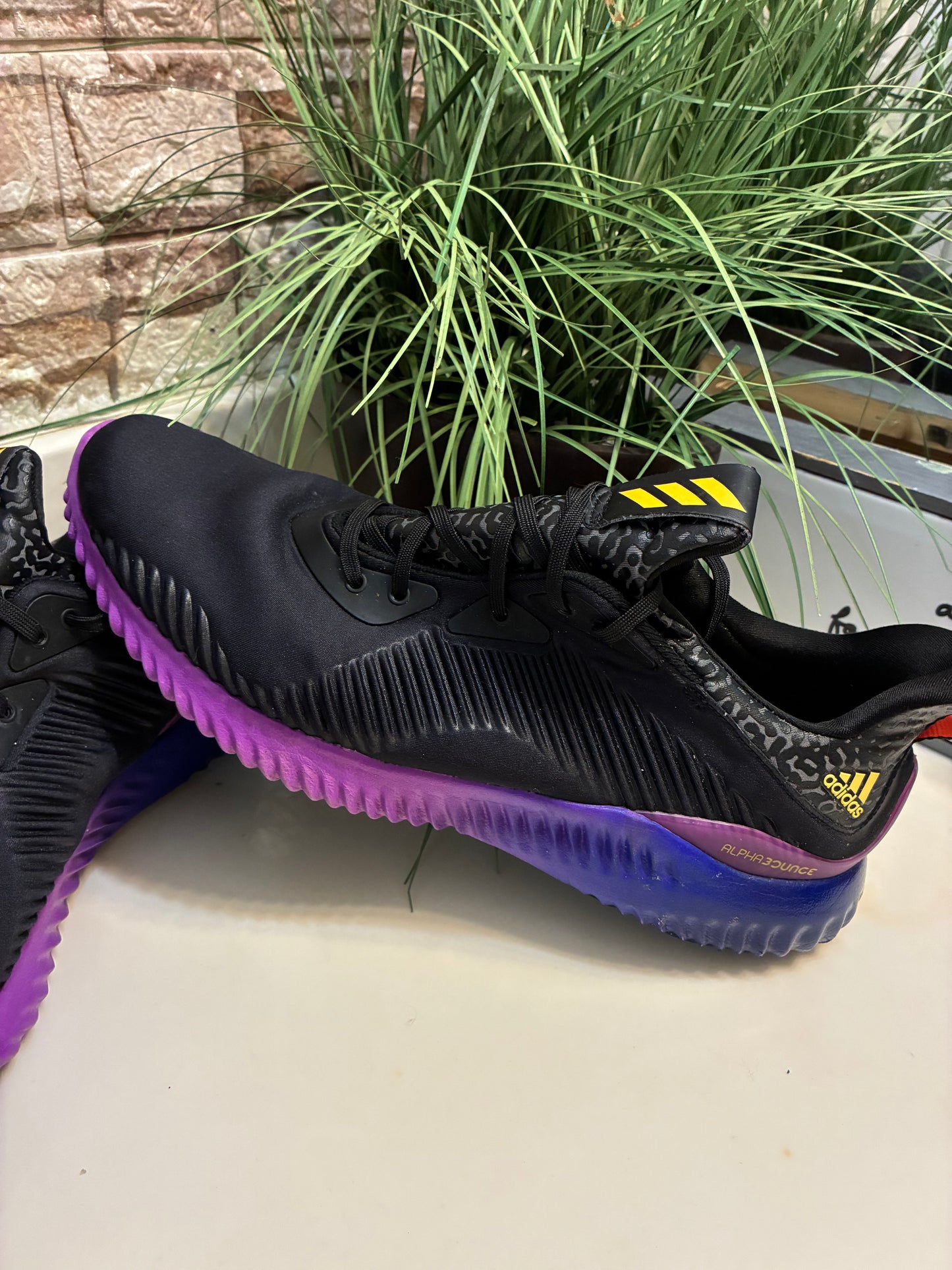 Adidas Black Purple Men sz 11.5
