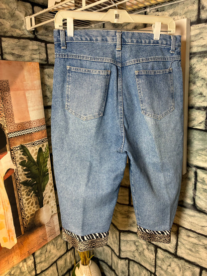 Forenza Blue Denim Capris Women sz 12