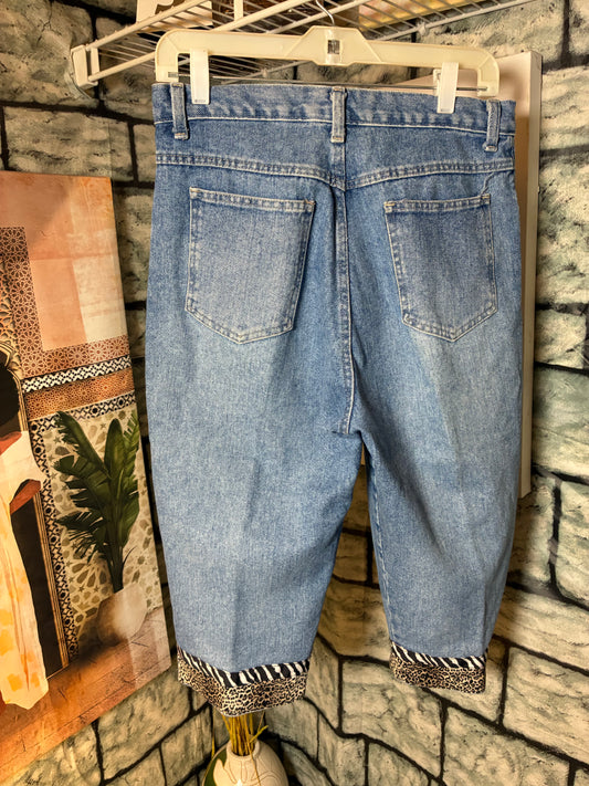 Forenza Blue Denim Capris Women sz 12