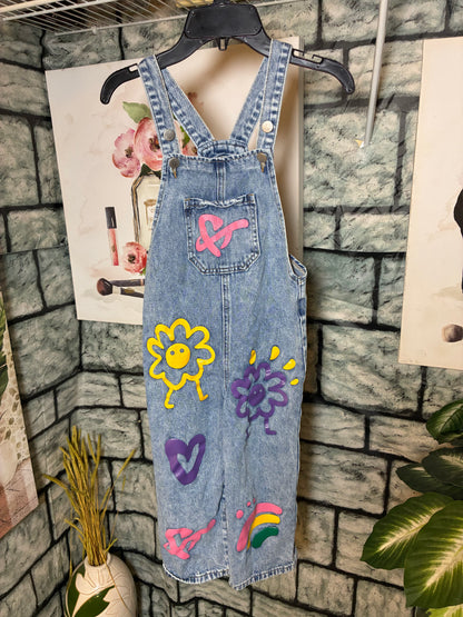 Shein Blue Denim Coverralls Jumper Girls sz 6Y