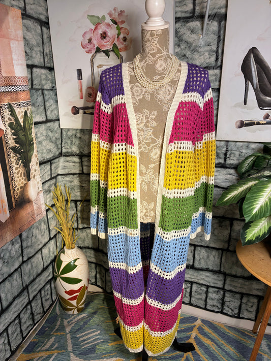 Runway 7 Colorful Cardigan Women sz 2XL
