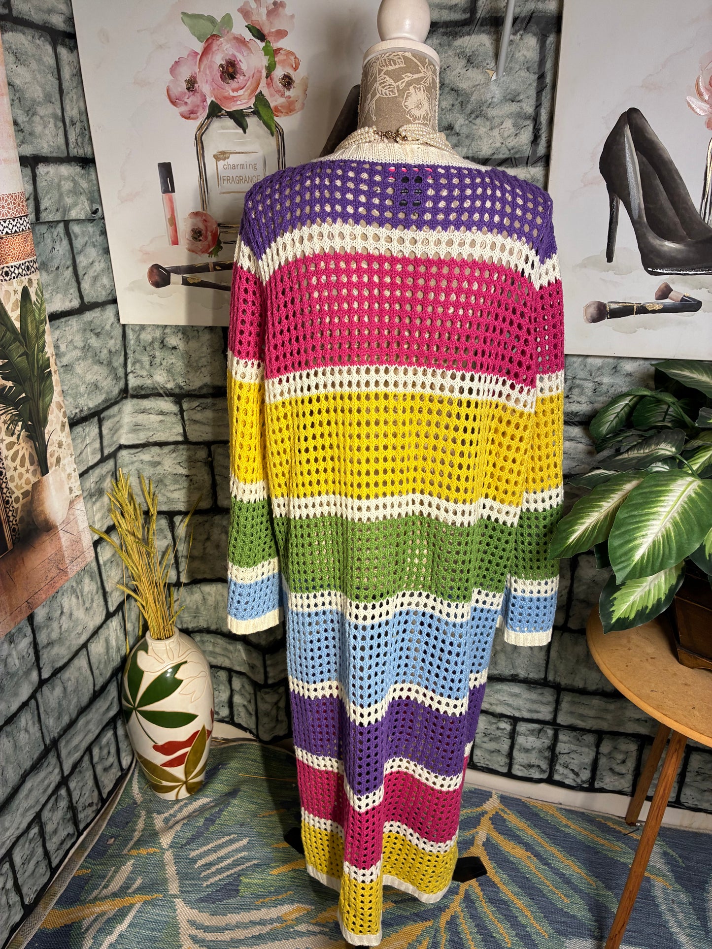 Runway 7 Colorful Cardigan Women sz 2XL