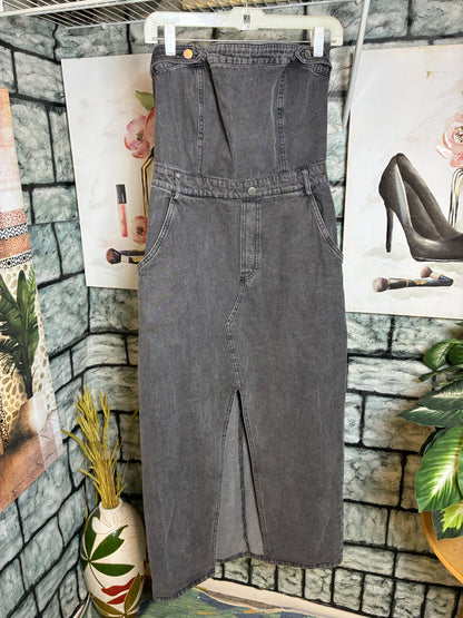 NEW Blue Blush Gray Denim Dress Women sz Medium