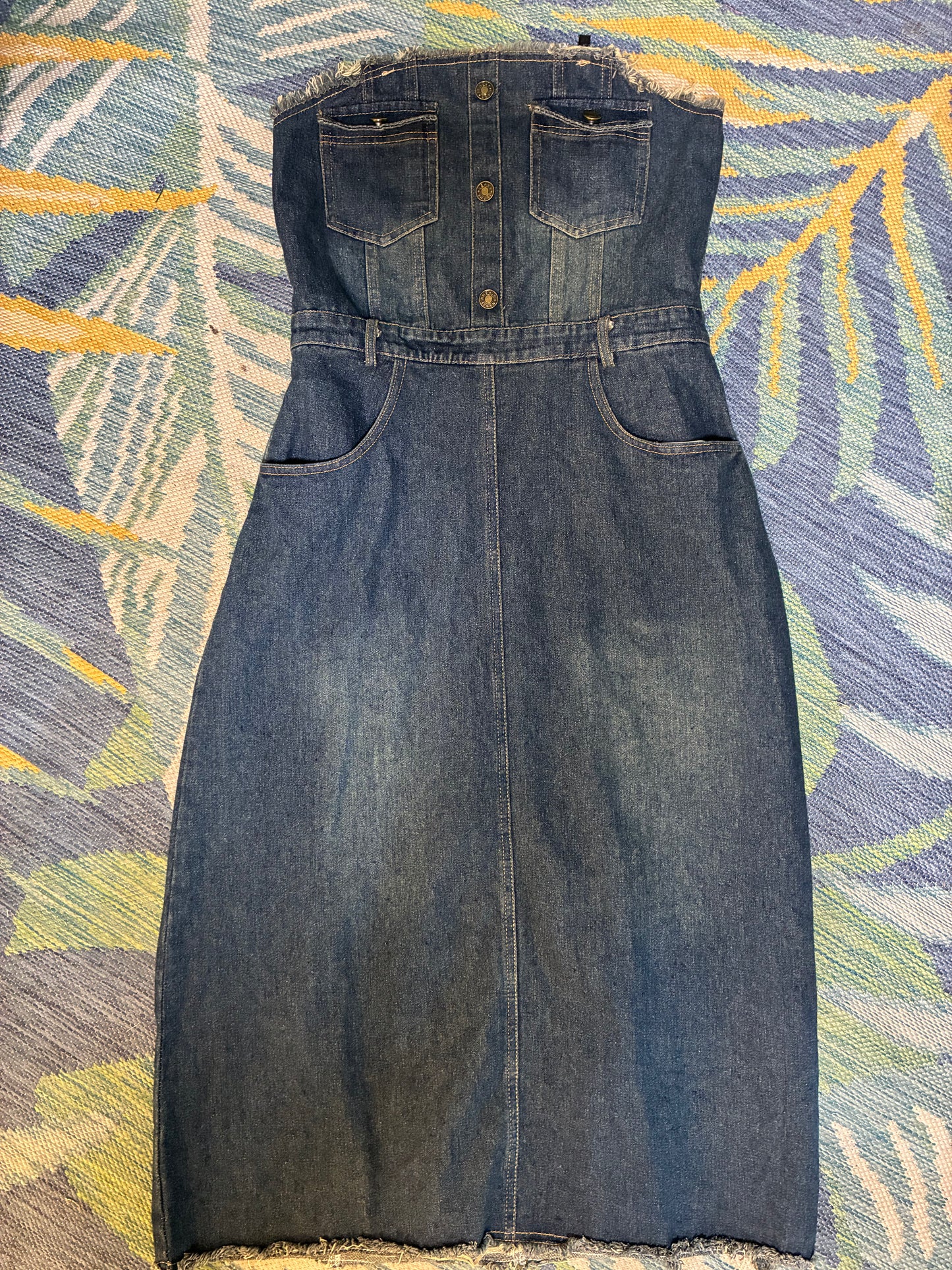 Blue Denim Dress Women sz Large
