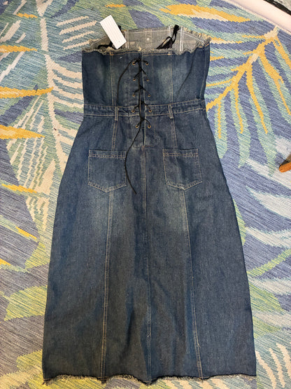 Blue Denim Dress Women sz Large