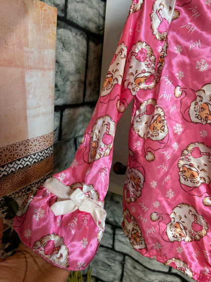 Btween Pink Santa PJ Set Girls sz 7