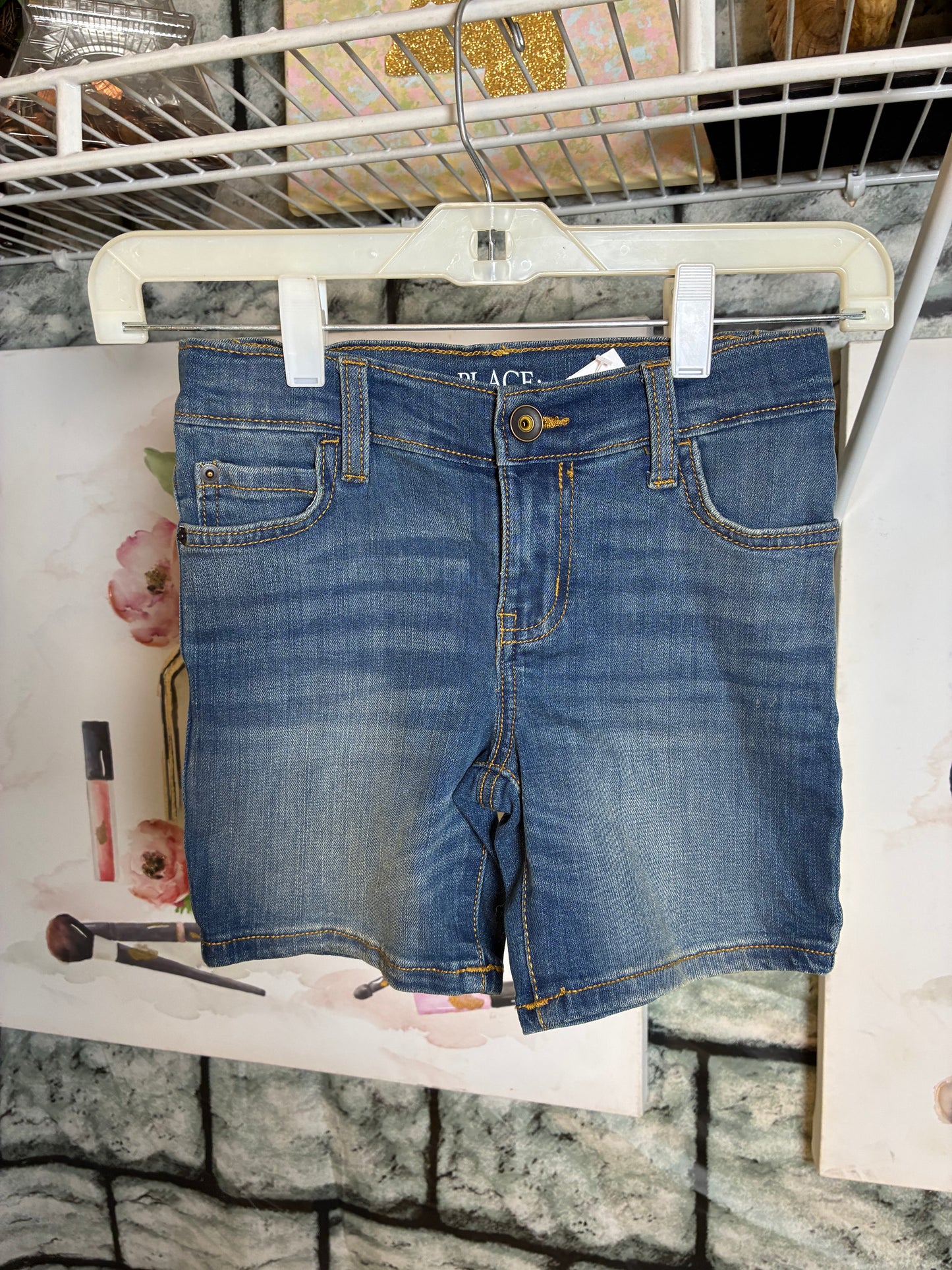 Childrens Place Blue Denim Shorts Boys sz 5