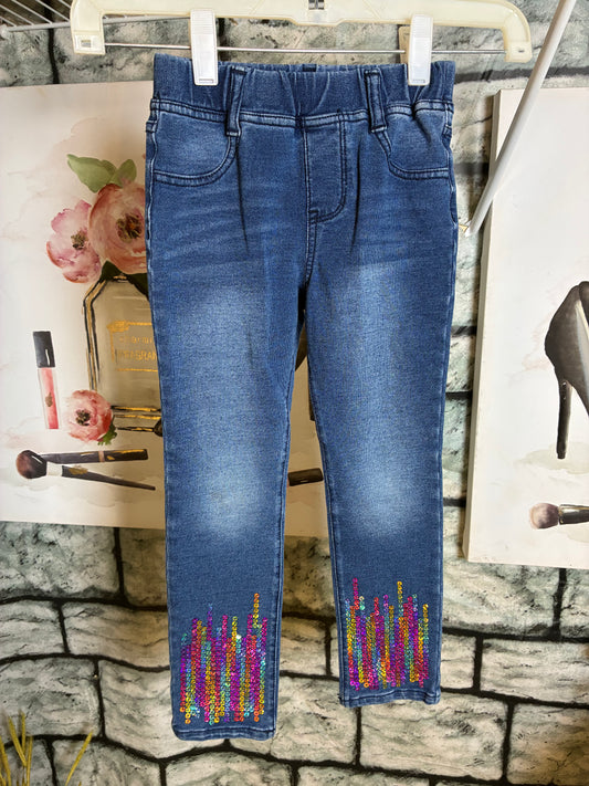 Flapdoodles Blue Denim Pants Girls sz 5