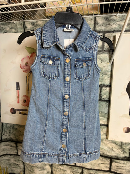 Cotton On Kids Blue Denim Dress Girls sz 4