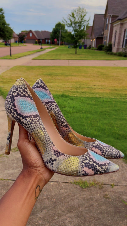 Sam Edelman Animal Print Heels Women sz 9.5