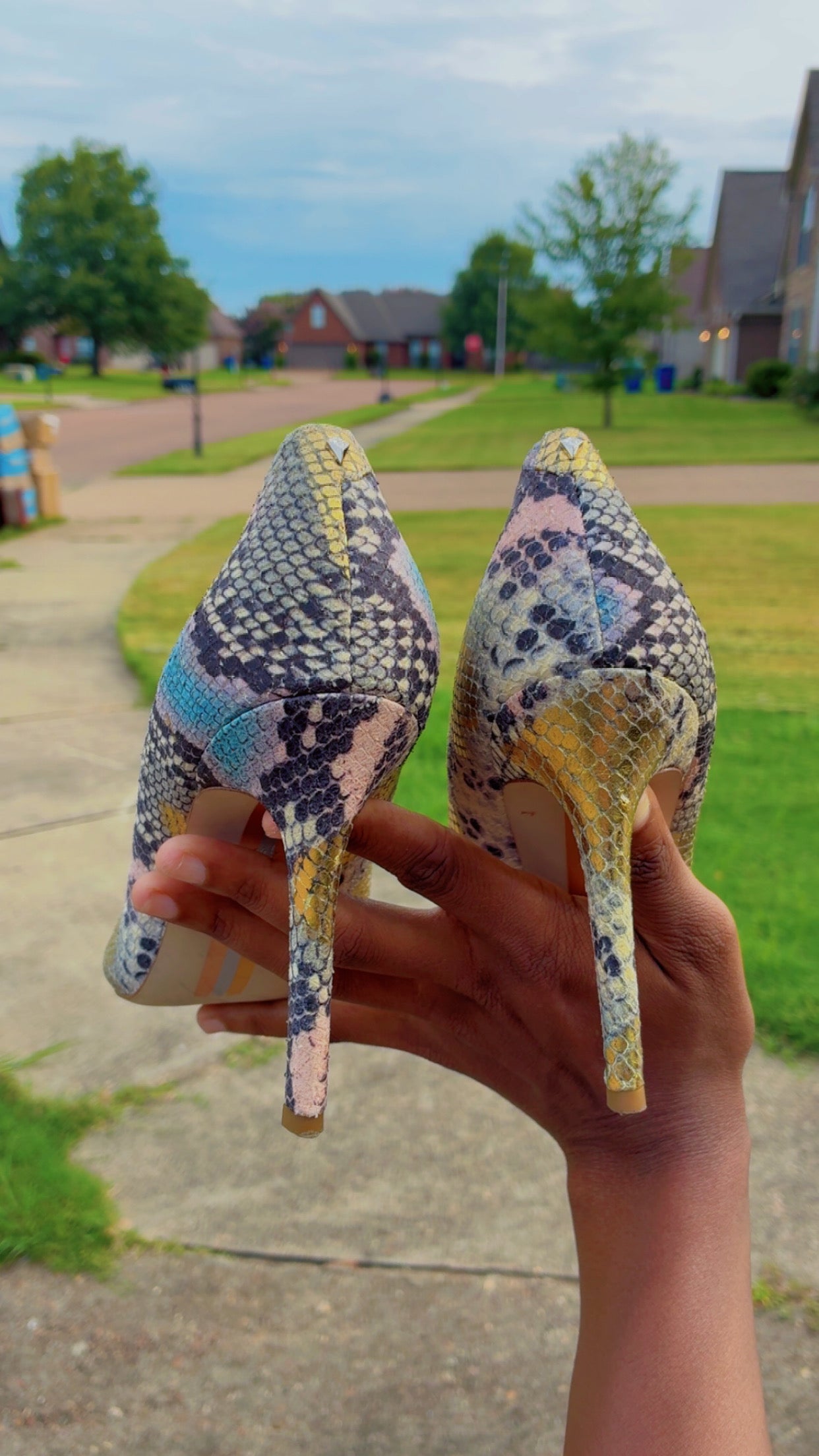 Sam Edelman Animal Print Heels Women sz 9.5