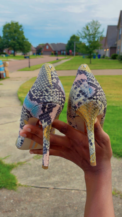 Sam Edelman Animal Print Heels Women sz 9.5