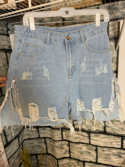 Blue Denim Shorts Women sz Large