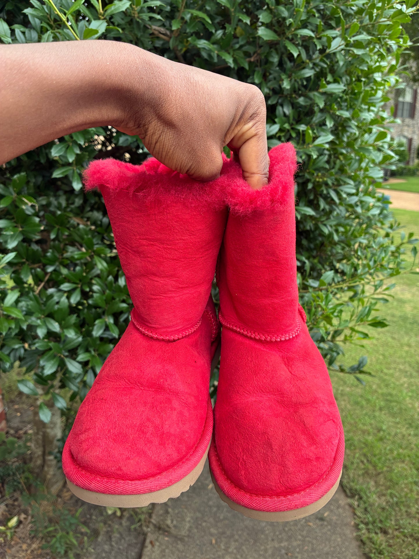 Ugg Red Boots Girls sz 2