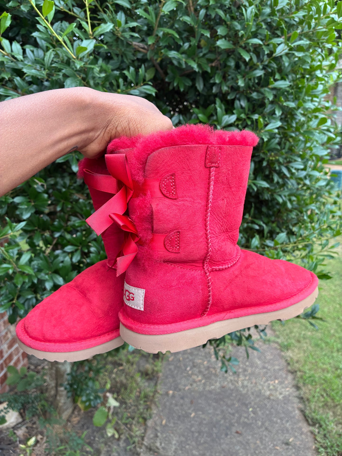 Ugg Red Boots Girls sz 2
