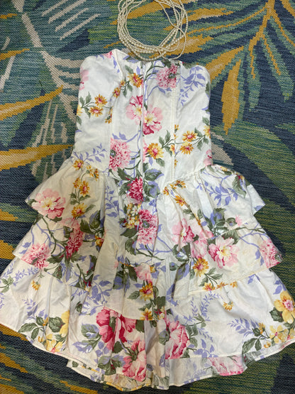 Byer Too White Floral Dress Women sz 5