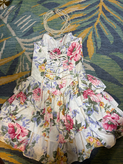 Byer Too White Floral Dress Women sz 5