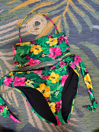 Old Navy Green Floral Swimsuit Womem sz XL