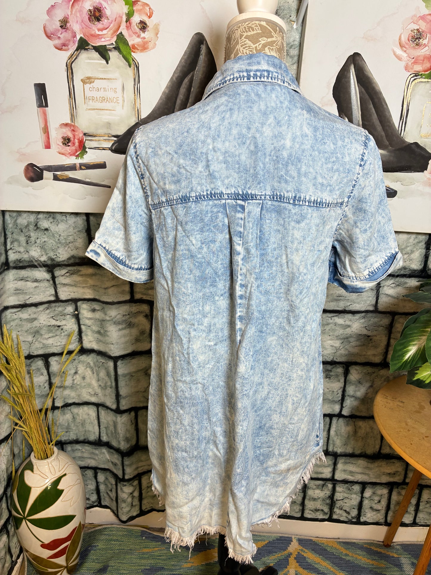 Blue Denim Dress Women sz Medium