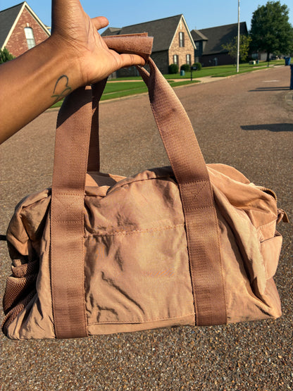 Tan Duffle Tote Bag