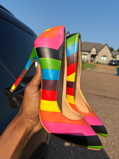 Jubilee Colorful Heels Women sz 9