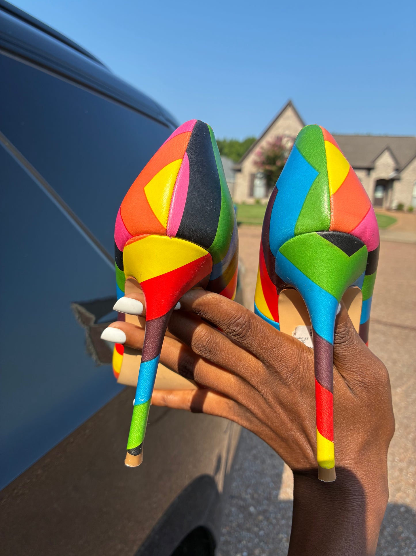 Jubilee Colorful Heels Women sz 9