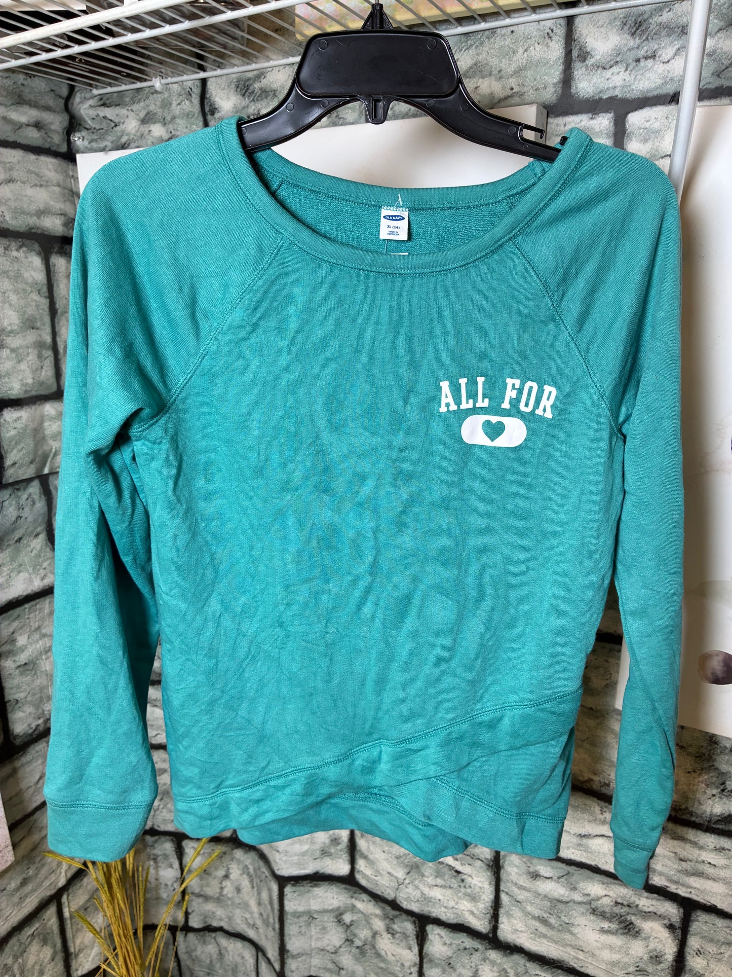 Old Navy Blue Shirt Girls sz 14