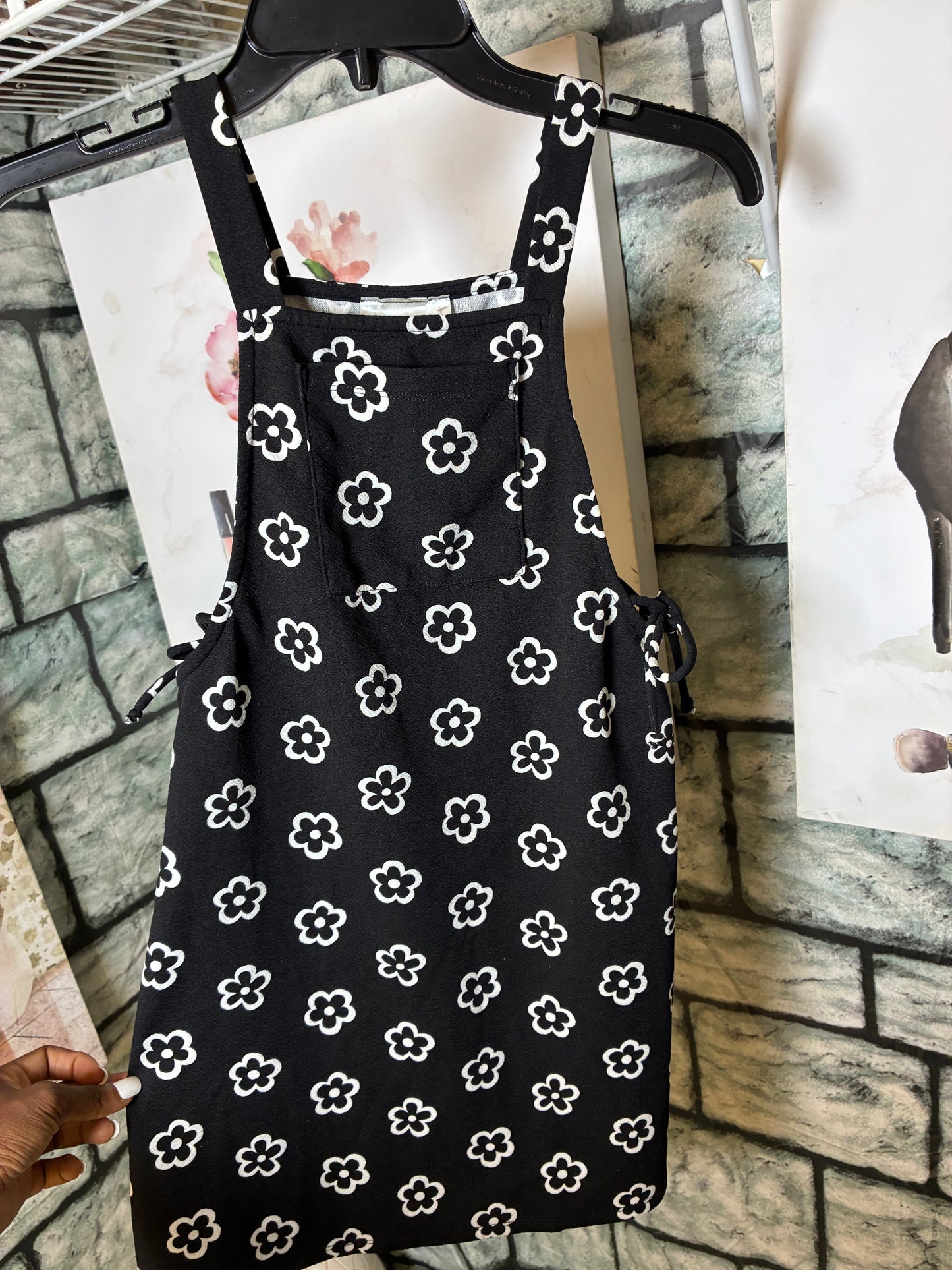 NEW Jenna & Jessie Black White Flower Dress Girls sz 12