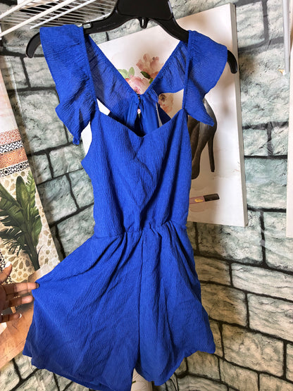 Rare Edition Blue Romper Girls sz 16