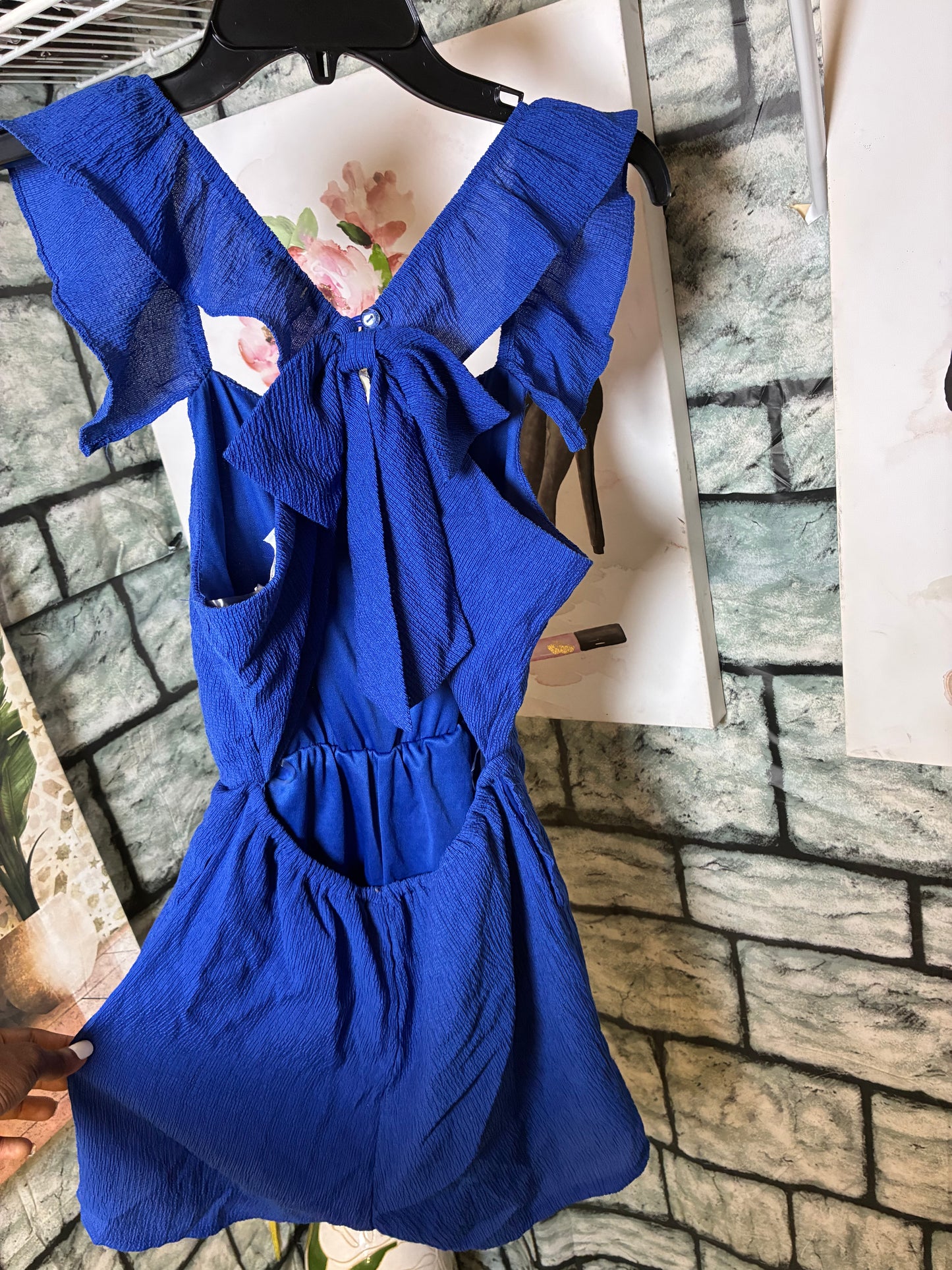 Rare Edition Blue Romper Girls sz 16