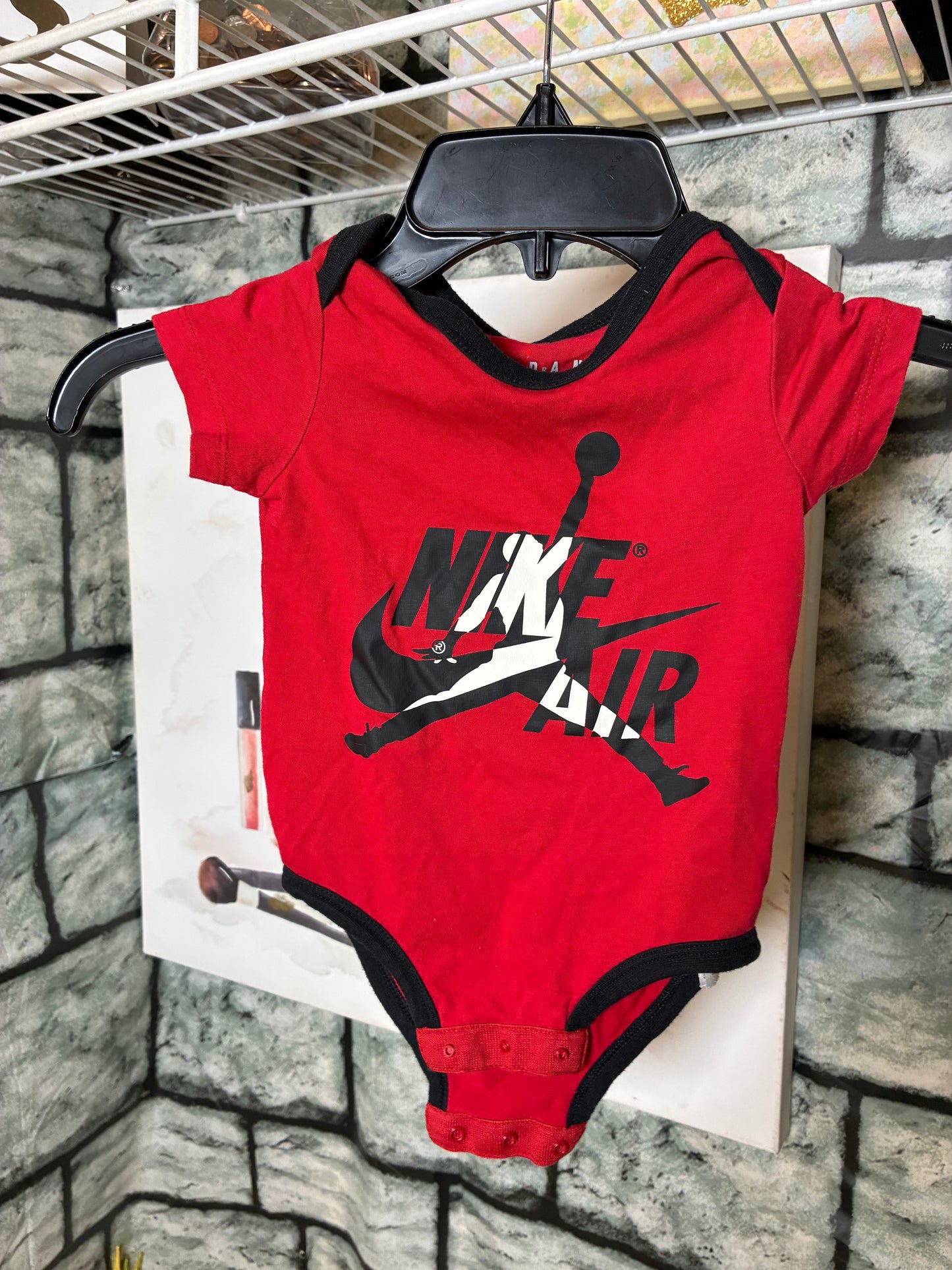 Jordan Red Onesie Boys sz 12M