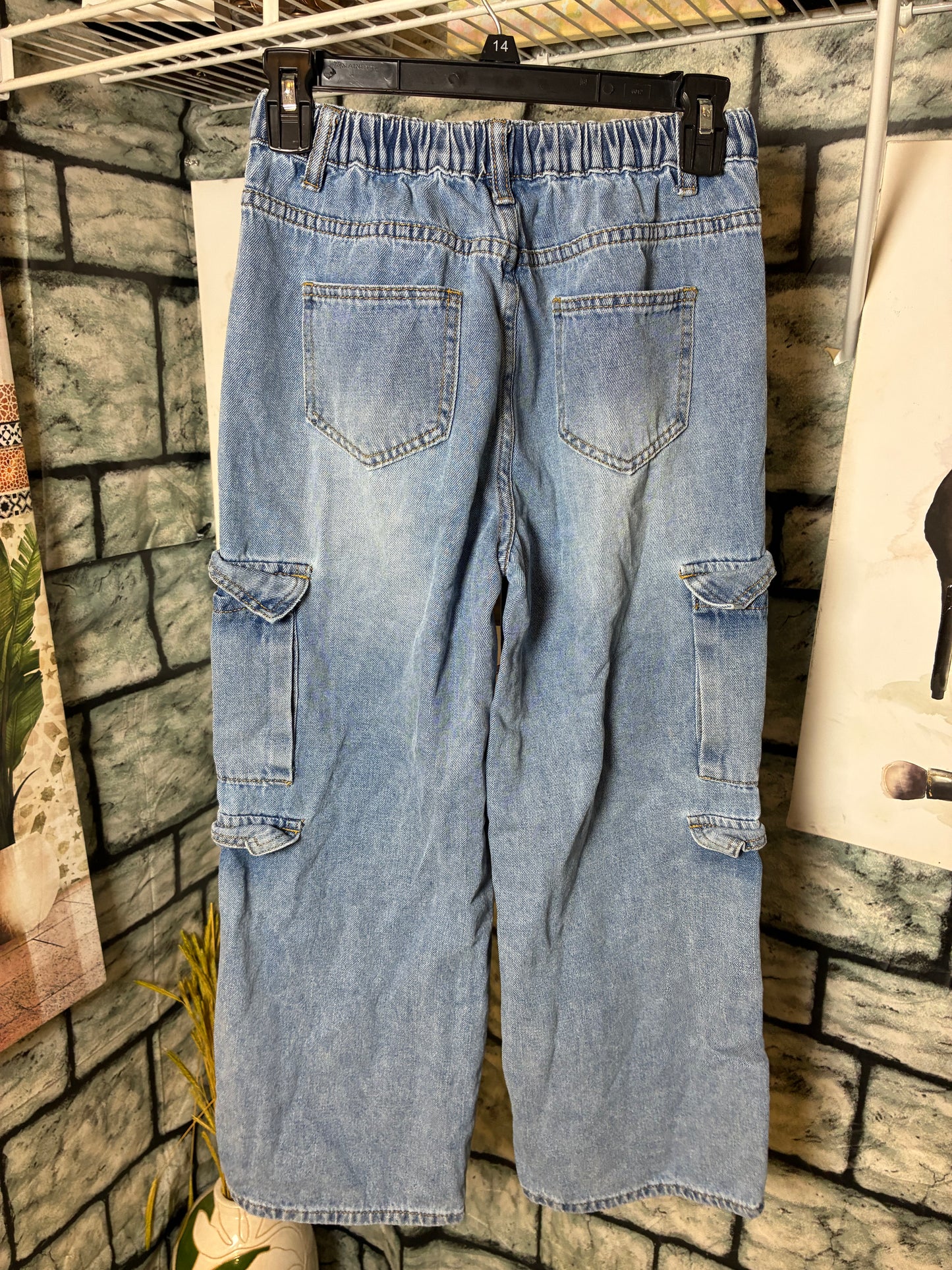 Shein Blue Denim Jeans Girls sz 12