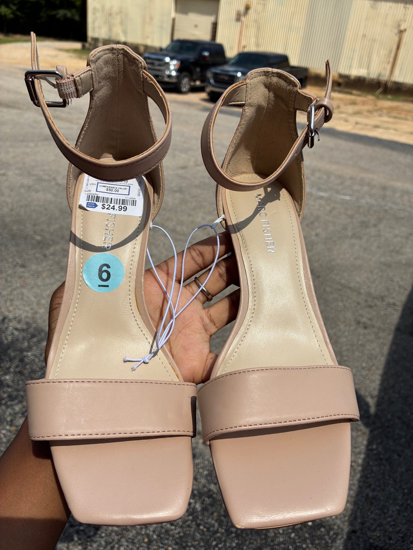NEW Marc Fisher Nude Heels Women sz 6